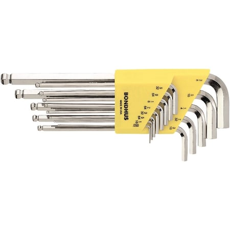 SAE L-Shape Ball Hex Key, 1/2 Tip Size