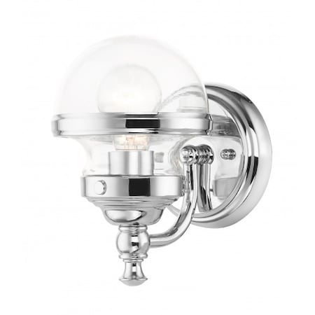 Polished Chrome Vanity Sconce,1 Light