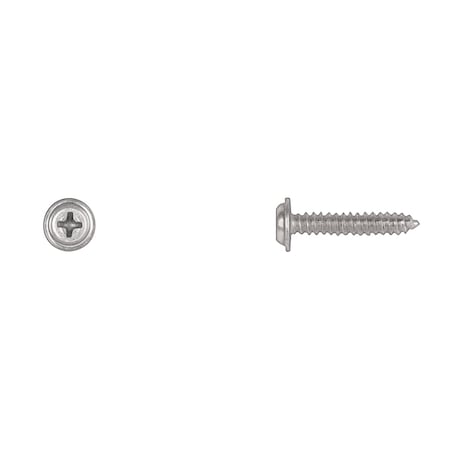 Zinc Flat Top Phil Screws 8X1 13/32OD Washer PK100