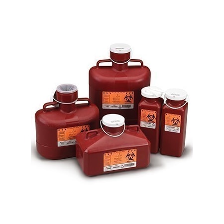 Sharps Container,.7 Qt. Bottle,Red,PK40