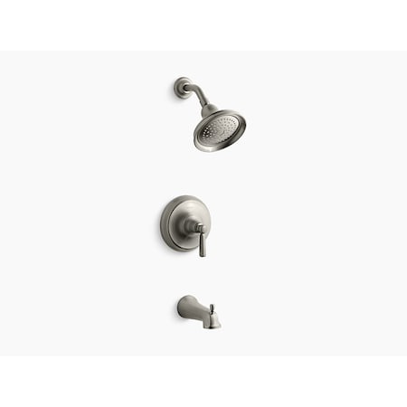 Bancroft(R) Rite-Temp(R) Bath And Shower Valve Trim With Metal Lever Handle, Slip-Fit Spout And 2.5 Gpm Showerhead