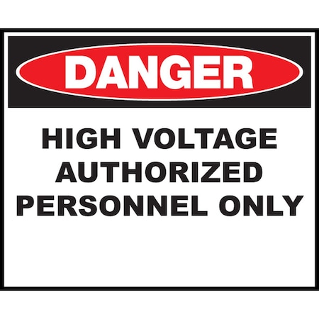 Sign,Danger High Voltage,10x14,PL