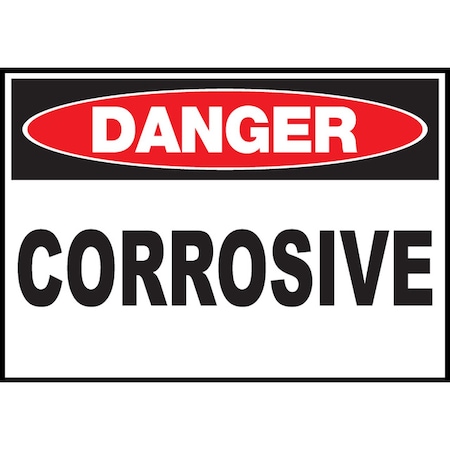 Sign,Danger Corrosive,7x10,Aluminum