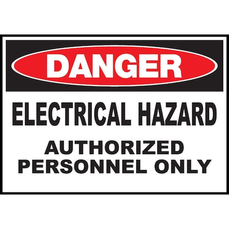 Sign,Danger Electrical Hazard,10x14,ADH