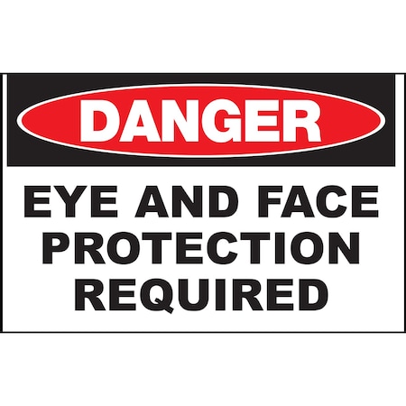 Sign,Danger Eye And Face,10x14,ADHesive