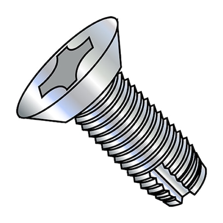 Concrete Screw, Flat, Steel Zinc Plated, 10000 PK