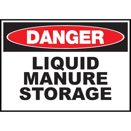 Sign,Danger Liquid Manure,10x14,PL