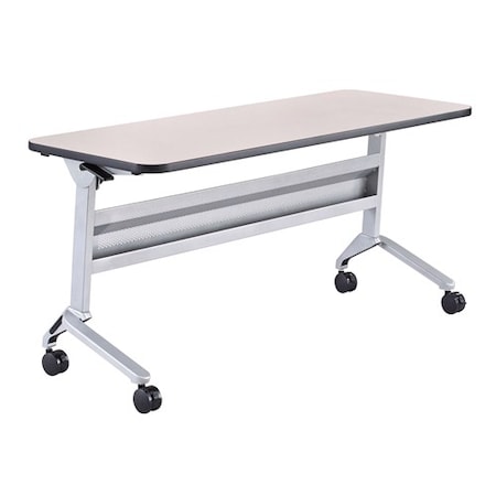 Rectangle Flip-N-Go 24 X 60 Rectangular Training, 60 X 24 X 29, Laminate Top Top, Folkstone