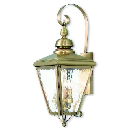 Cambridge 3 Light Antique Brass Outdoor