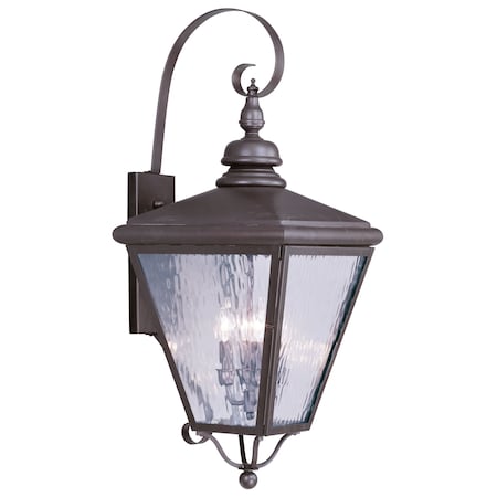 Cambridge 4 Light Bronze Outdoor Wall Lantern