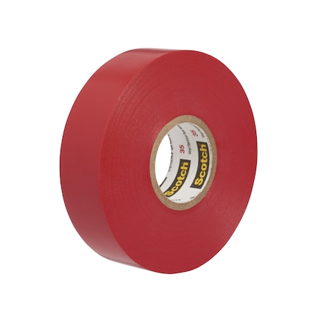 Electrical Tape, 7 Mil, 1/2x20 Ft, Red, PK100