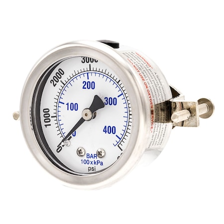 Gauge,2,0-6000psi,1/4CBM,Fill,U-Clamp