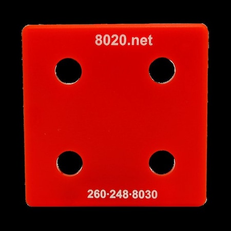 End Cap Red W/Push-Ins 3030