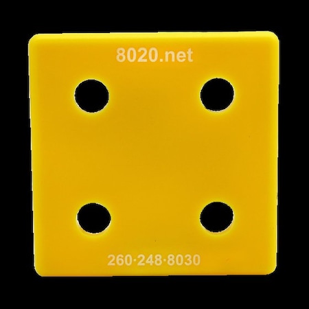 End Cap Yellow W/Push-Ins 3030