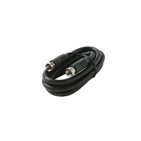 F-F RG6 CULus Cable Black, 12ft