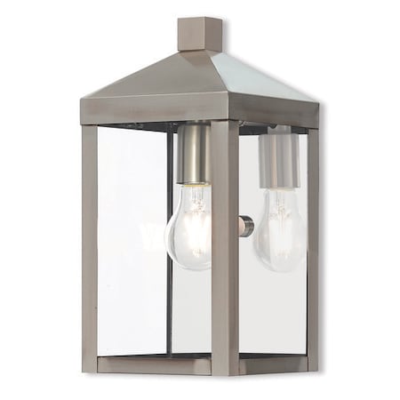 Nyack 1 Light Brushed Nickel Outdoor Wal