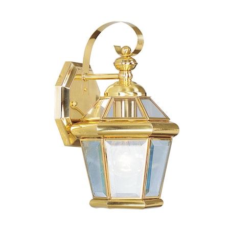 Georgetown 1 Light Polished Brass Outdoor Wall Lantern