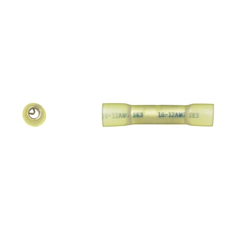 Ylw Wire Terminal Butt Conn 12-10 Ga. Wire Crimp/Seal PK10
