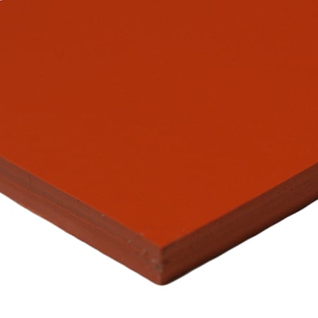 Silicone - Commercial Grade Red/Orange - 60A - Rubber Sheets & Rolls - 1/16 T X 4 W X 4 L - 5 Pk