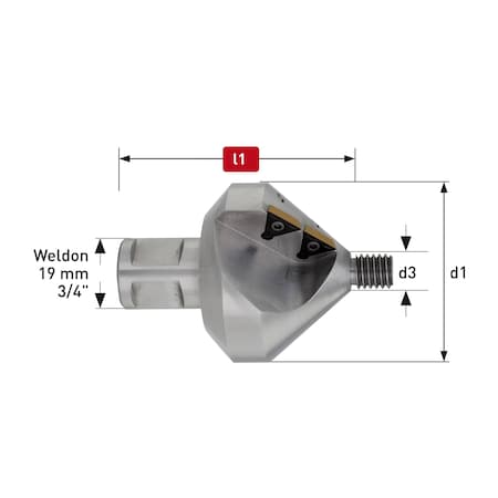 Countersink,82 Degree,Weldon,4 Carbide