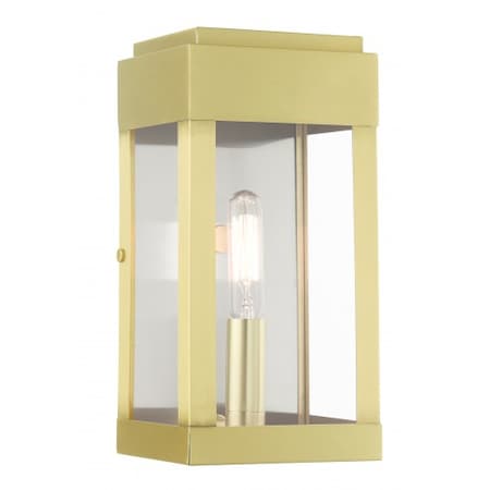 Satin BrassOutdoor ADA Wall Lantern,1 Li