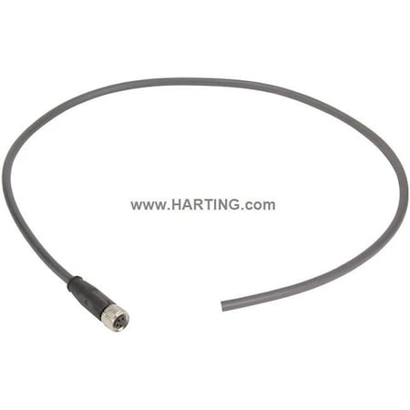 Cordset,0.5 M Cable,PUR,Black