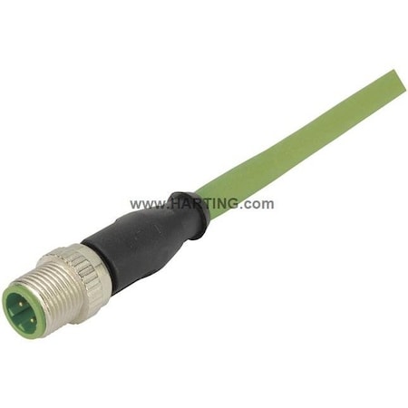 Cordset,2m,Green,22 AWG