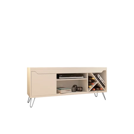 Baxter 53.54 TV Stand With Wine Rack In Off White