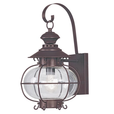 Harbor 1 Light Bronze Outdoor Wall Lantern