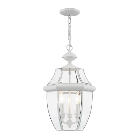 Monterey 3 Light White Outdoor Pendant L