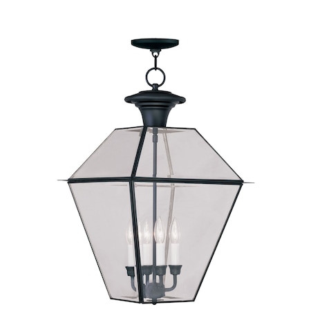 Westover 4 Light Black Outdoor Pendant Lantern