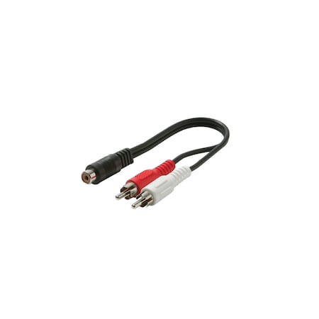 RCA Jack To 2-RCA Plug Y Audio Cable Bla