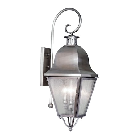 Amwell 3 Light Vintage Pewter Outdoor Wa