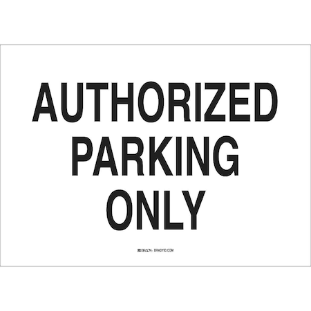 Parking Sign,10H,14W,Plastic, 25846