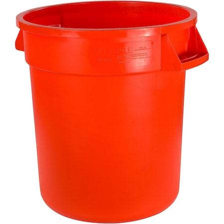 10 Gal Round Trash Can, Orange