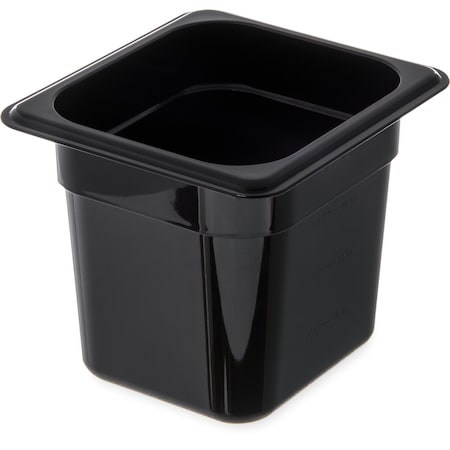 Food Pan PC,6,DP,1/6,Blk,PK6