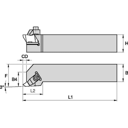 Thread Turning Toolholder,NSR3232P4