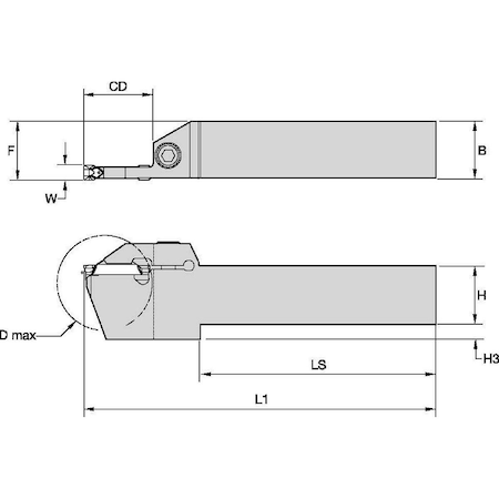 Grooving/Parting Toolholder,WMT,RH