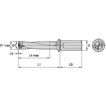 Indexable Insert Drill,32.00mm,TCF