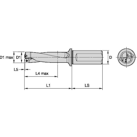 Indexable Insert Drill,40.00mm,TCF