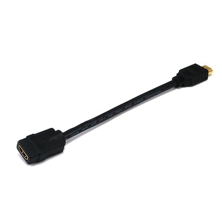 HDMI Port Saver,Black,8 In,28AWG