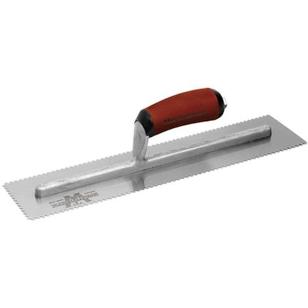 Notched Trowel,3-Side,1/8x1/8x1/16