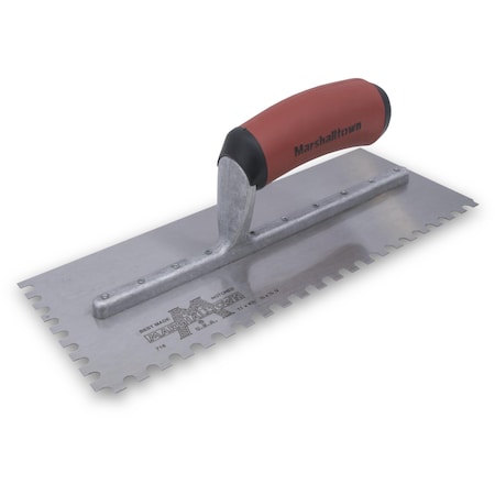 Notched Trowel,U-Handle,1/4x1/4 X1/4