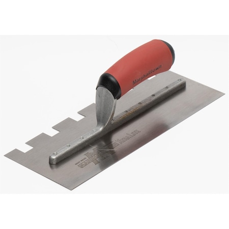 Notched Trowel,19/32x19/32x1-3/16