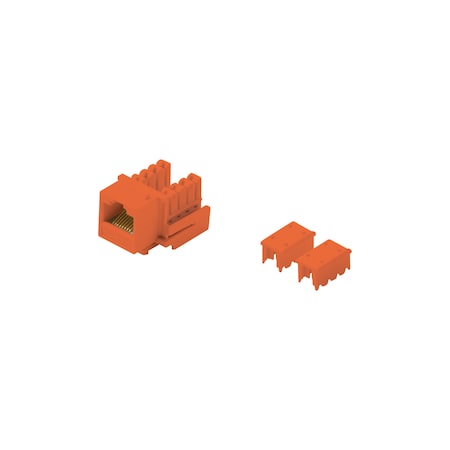 Cat5e Keystone Jack 90 Degree RJ45 Orang