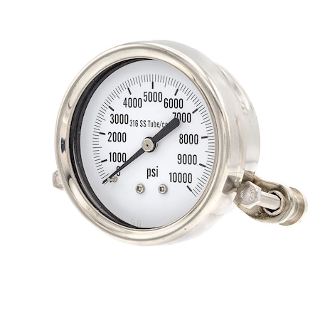 Gauge,2.5,0/10000psi,1/4LowBackMt,SS