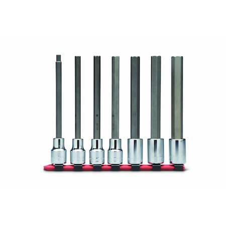 Set 3/8 Dr 7 Pc Set - Hex Bit Skts W/Lo