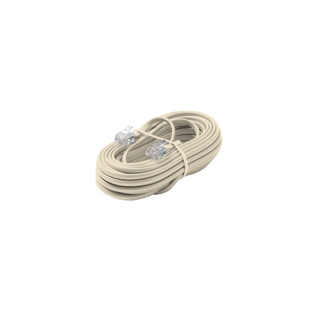 Modular Flat Telephone Line Cord Ivory,