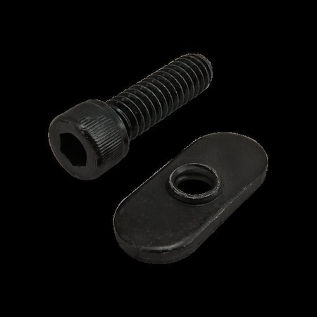 1/4-20 Socket Head Cap Screw, Black Zinc Plated Steel, 7/8 In Length