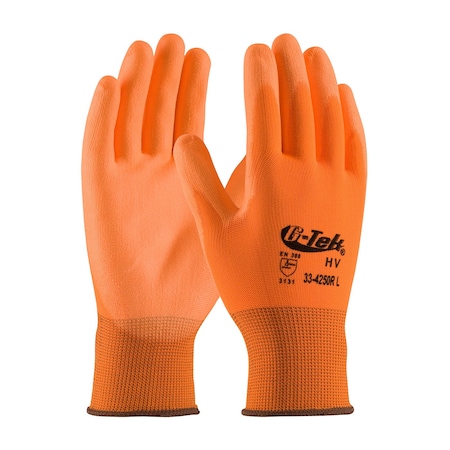 Hi-Vis Cut-Resist Glove,Orange,2XL,PK12